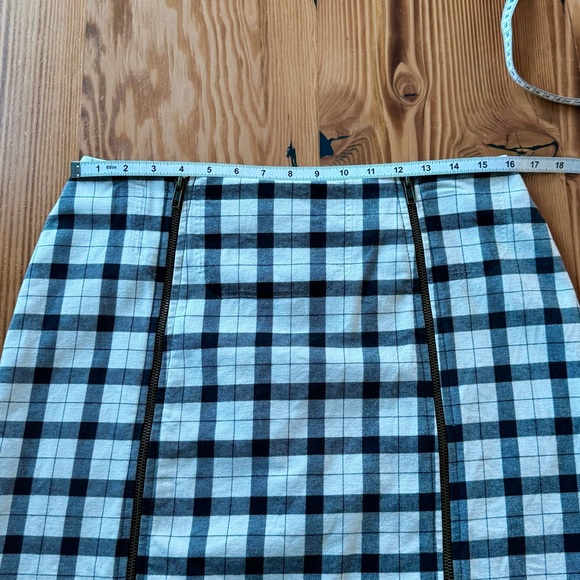 LF Furst Of A Kind Upcycled Plaid Double Zip Flannel Skirt - Picture 6 of 8